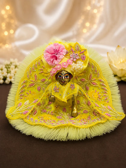 Embroidered Laddu Gopal Dress with Net Frill