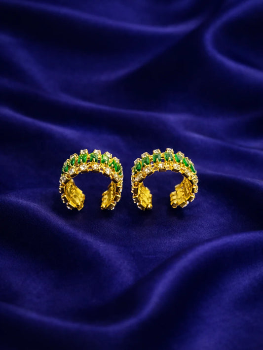 Emerald sacred bangles for Laddu Gopal with elegant green stone design