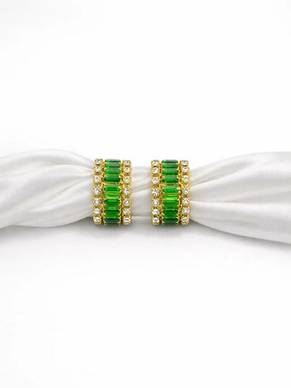 Emerald sacred bangles for Laddu Gopal with elegant green stone design