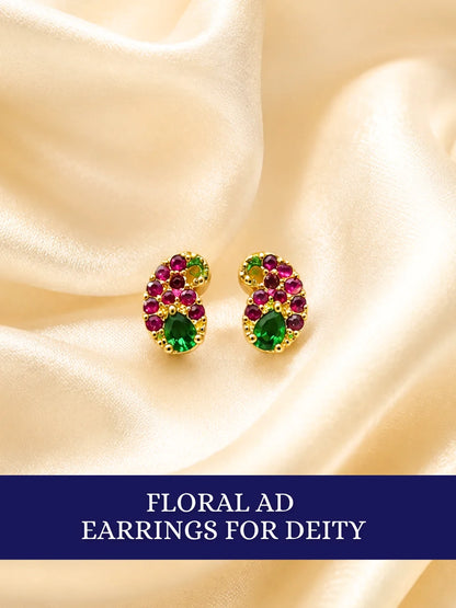 Floral AD  Earrings for Deity