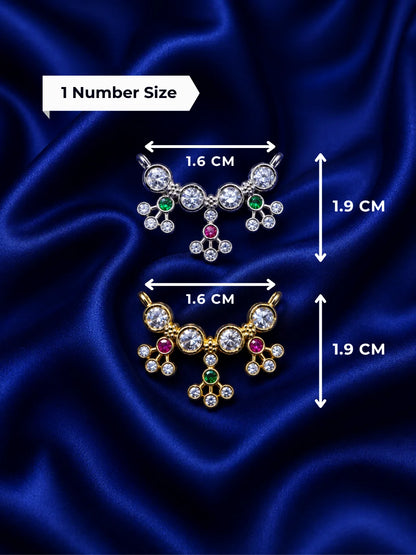 Floral Hanging AD Choker Combo for Laddu Gopal with sparkling floral American diamond design