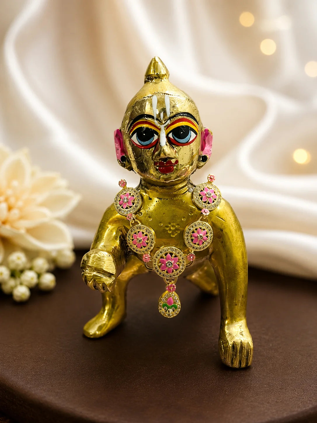 Floral Minakari Necklace for Deity