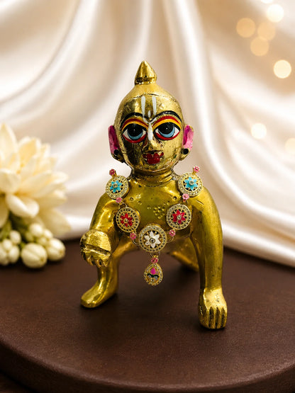 Floral Minakari Necklace for Deity