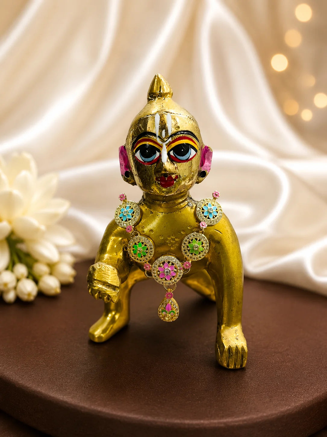 Floral Minakari Necklace for Deity