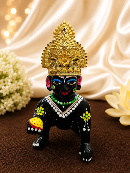 Gold-Plated Chandrika Mukut for Deity