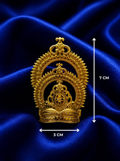 Gold-Plated Double Chandrika Mukut for Deity