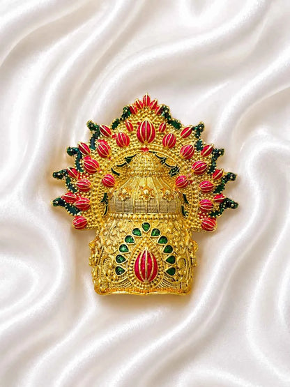 Gold-Plated Kalpavriksha Mukut for Deity