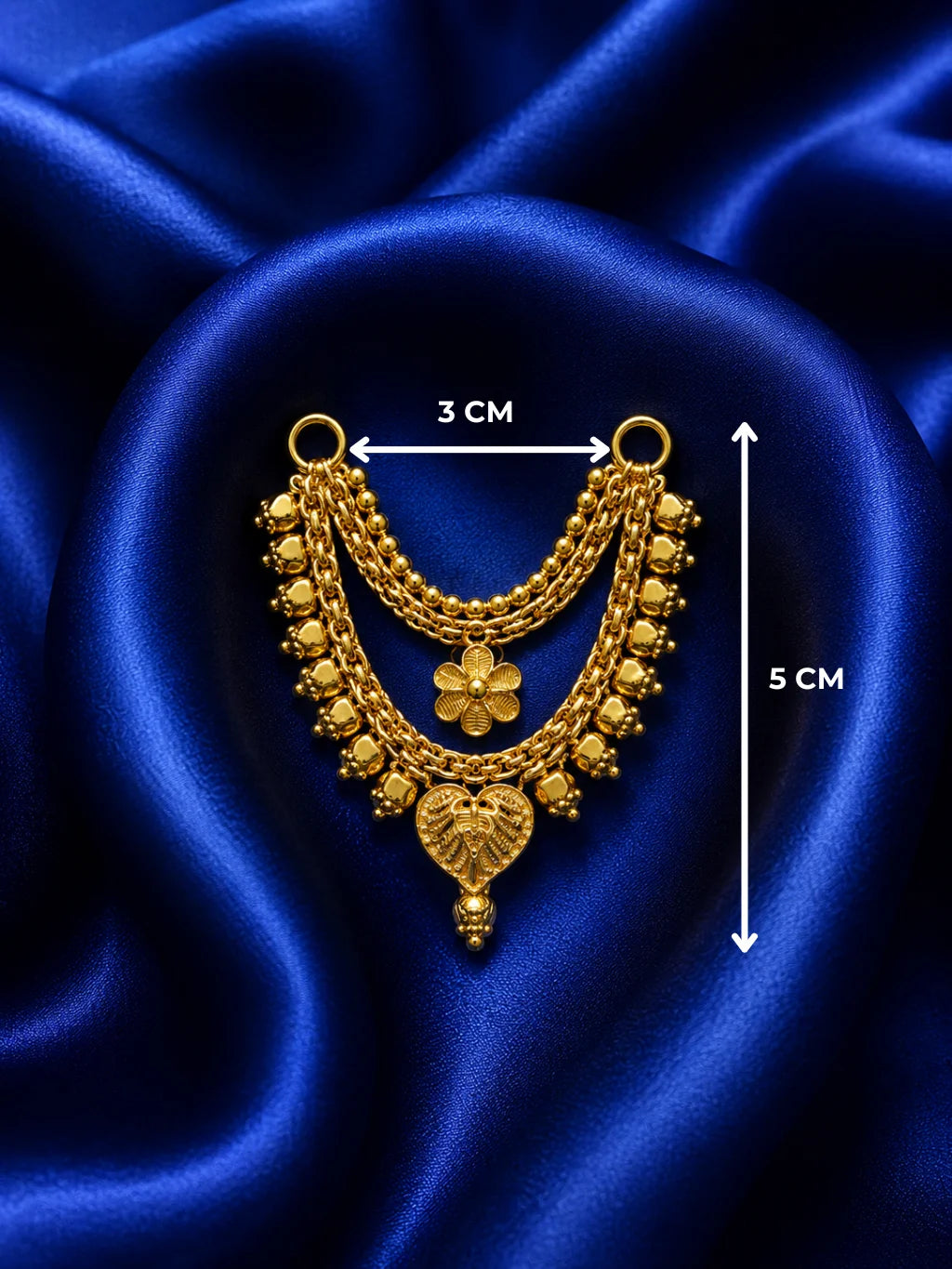 Gold-Plated Maharani Style Haar for Deity