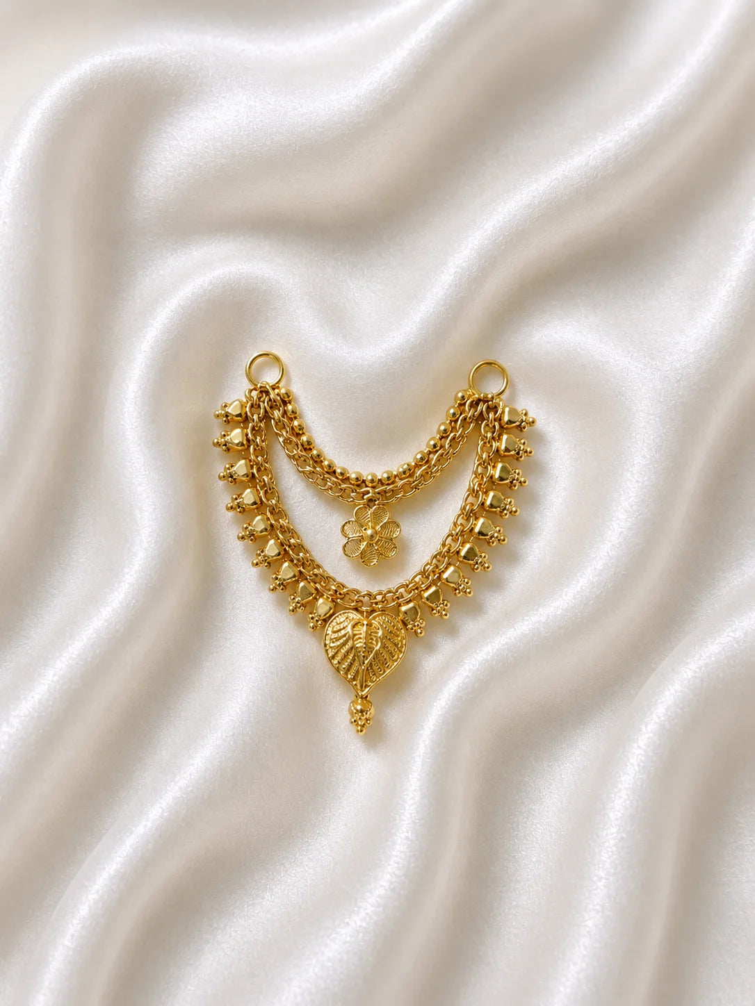 Gold-Plated Maharani Style Haar for Deity