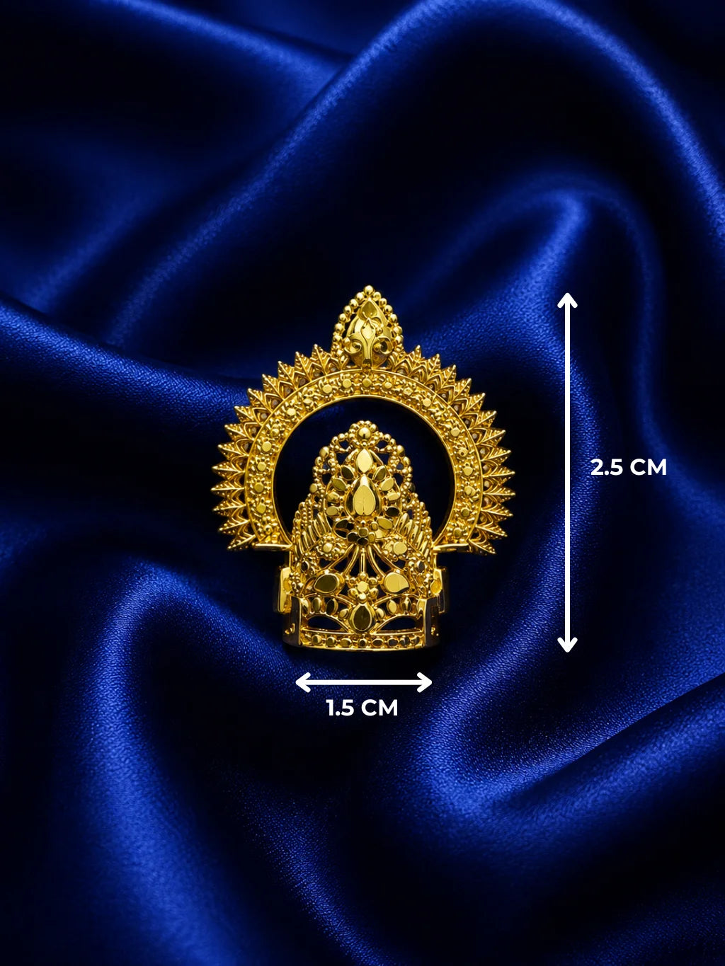 Gold-Plated Mayur Mukut for Deity