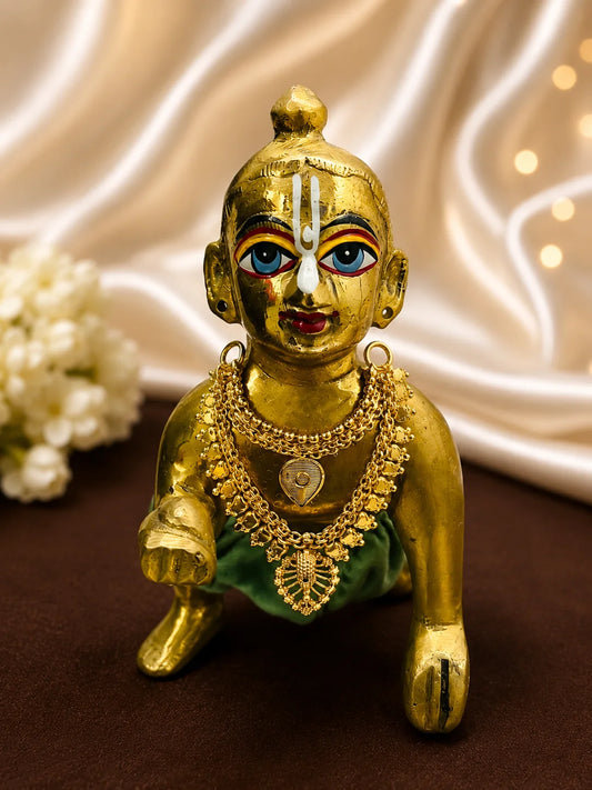 Gold-Plated Rajshri Style Haar for Deity