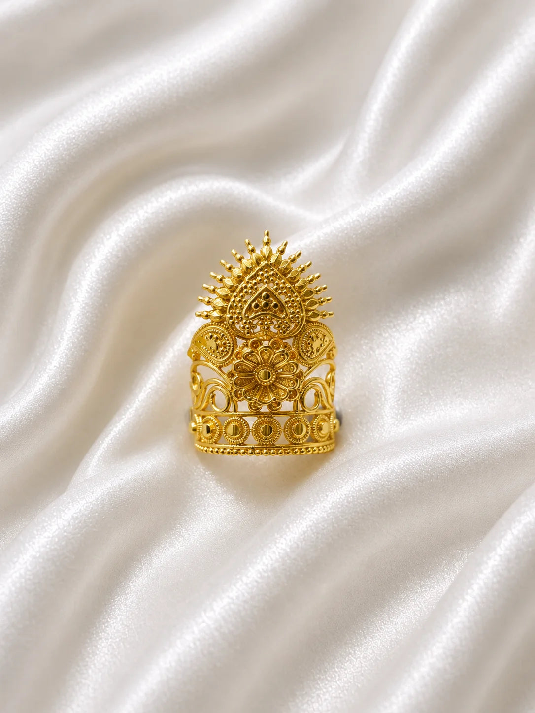 Gold-Plated Shringar Mukut for Deity