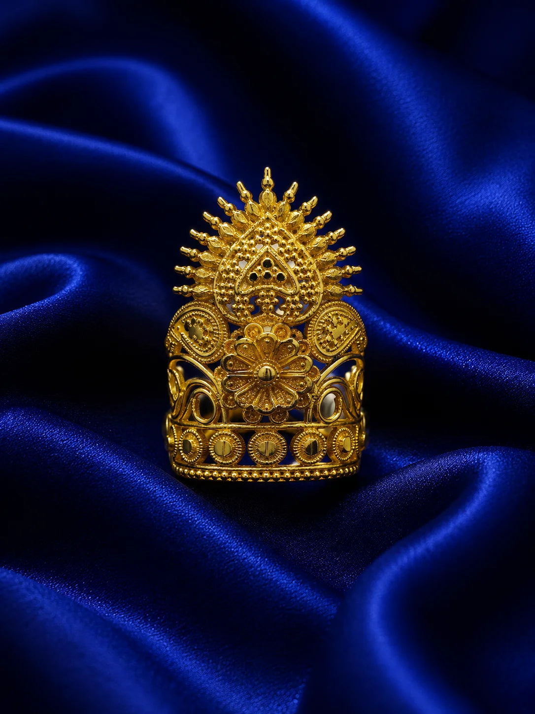 Gold-Plated Shringar Mukut for Deity