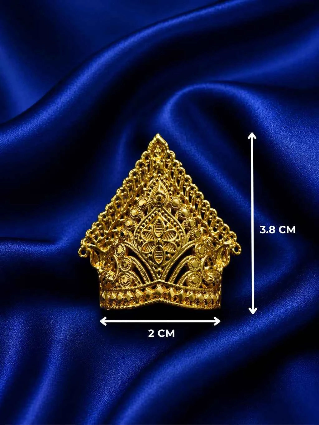 Gold-Plated Gopuram Mukut for Deity