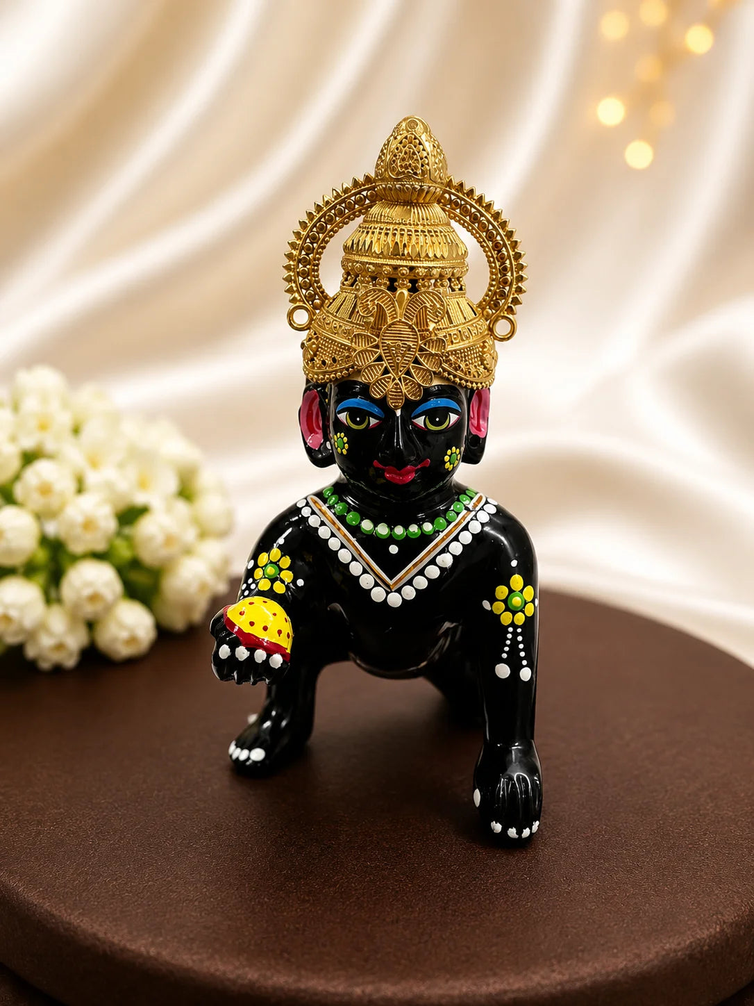 Gold-Plated Rajsi Mukut for Deity