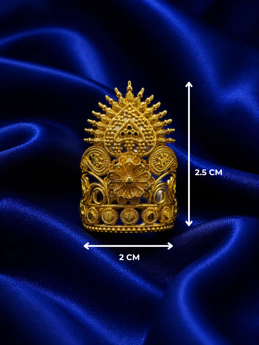 Gold-Plated Shringar Mukut for Deity