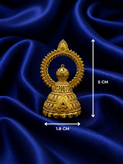 Gold-Plated Temple Dome Mukut for Deity
