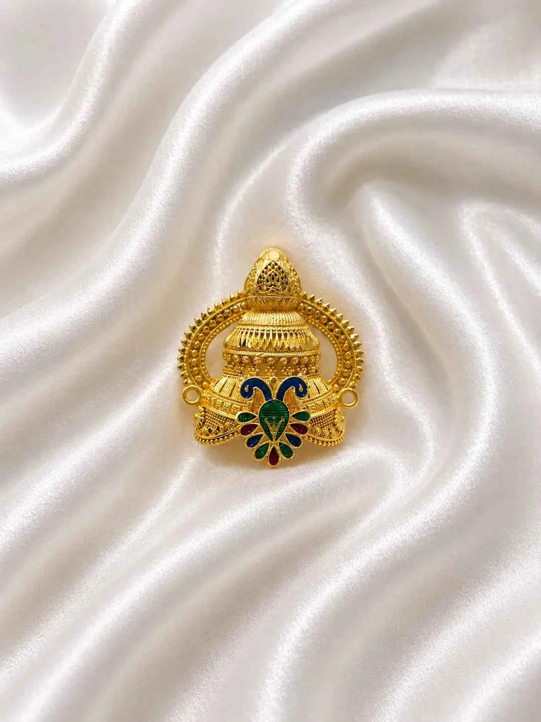 Gold-Plated Mauli Mukut for Deity
