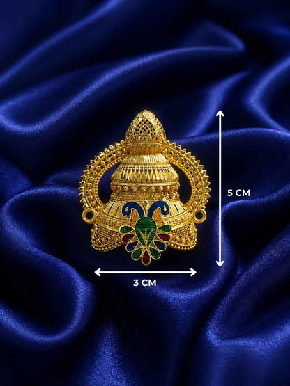 Gold-Plated Mauli Mukut for Deity