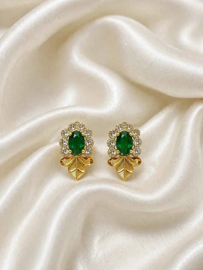 Green AD Earrings for Deity
