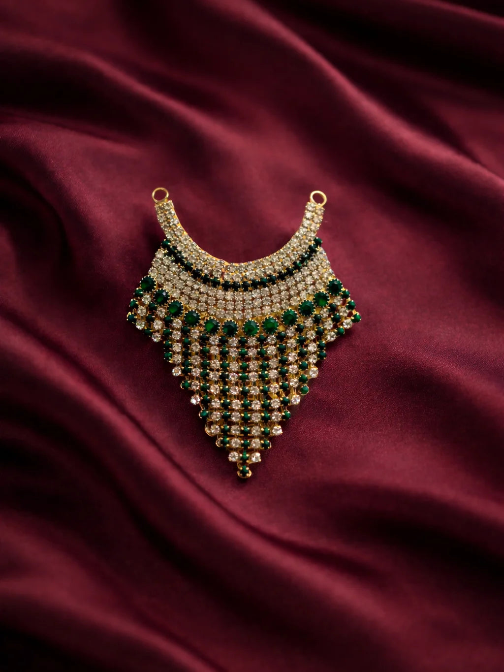 Green Laddu Gopal shringar jewellery for festive royal darshan