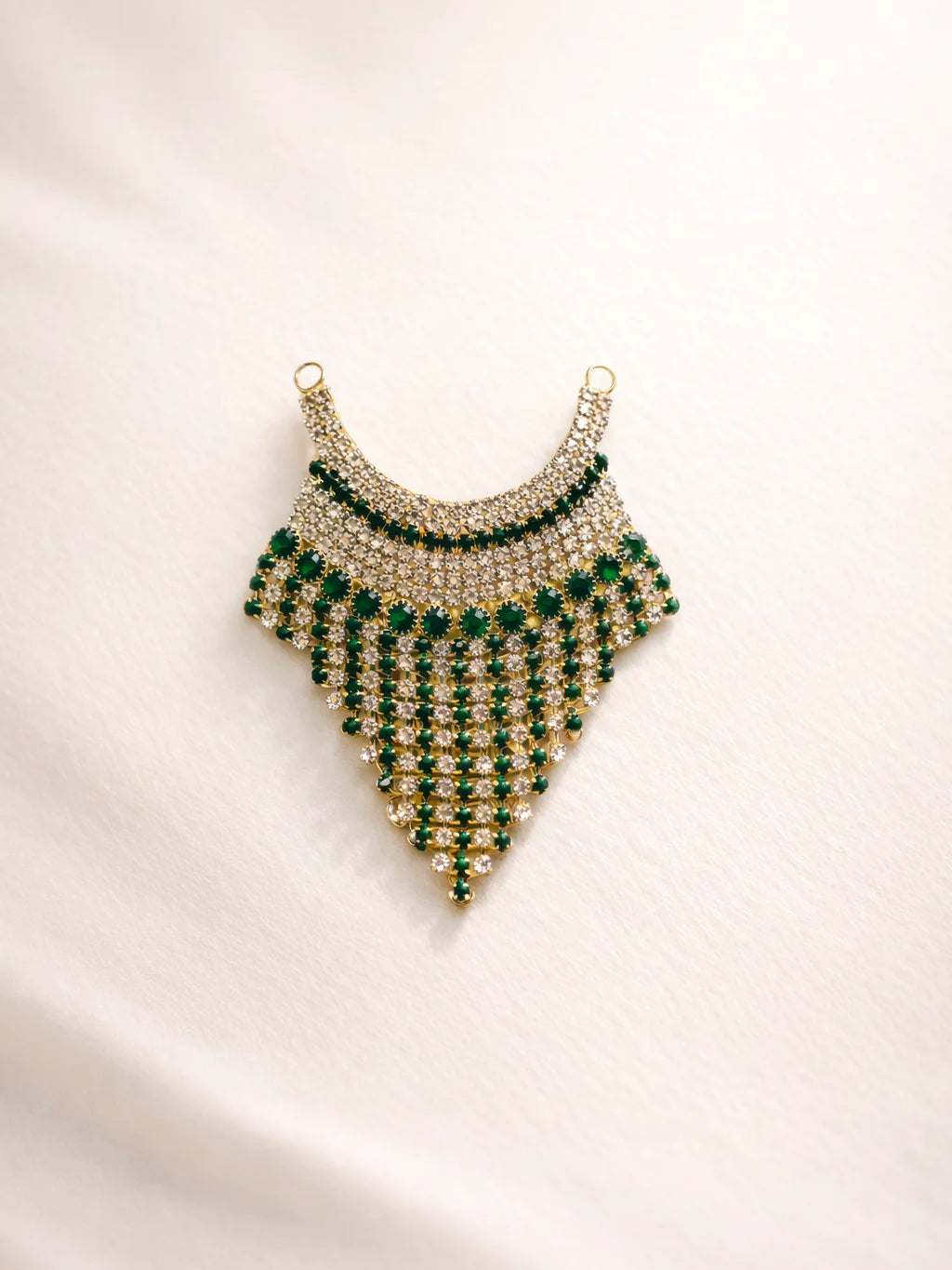 Green Laddu Gopal shringar jewellery for festive royal darshan