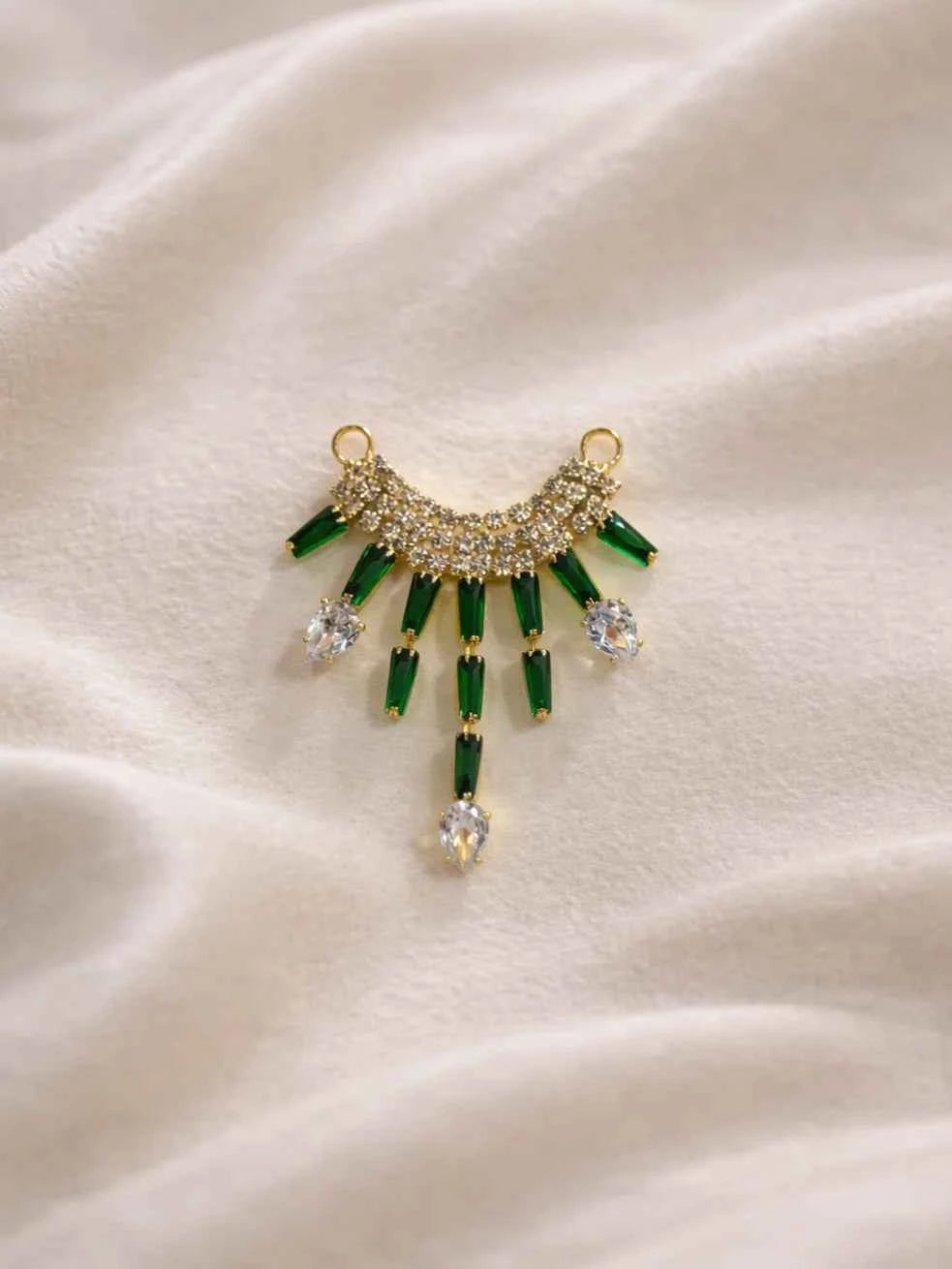 Green Stone Drops Jewellery