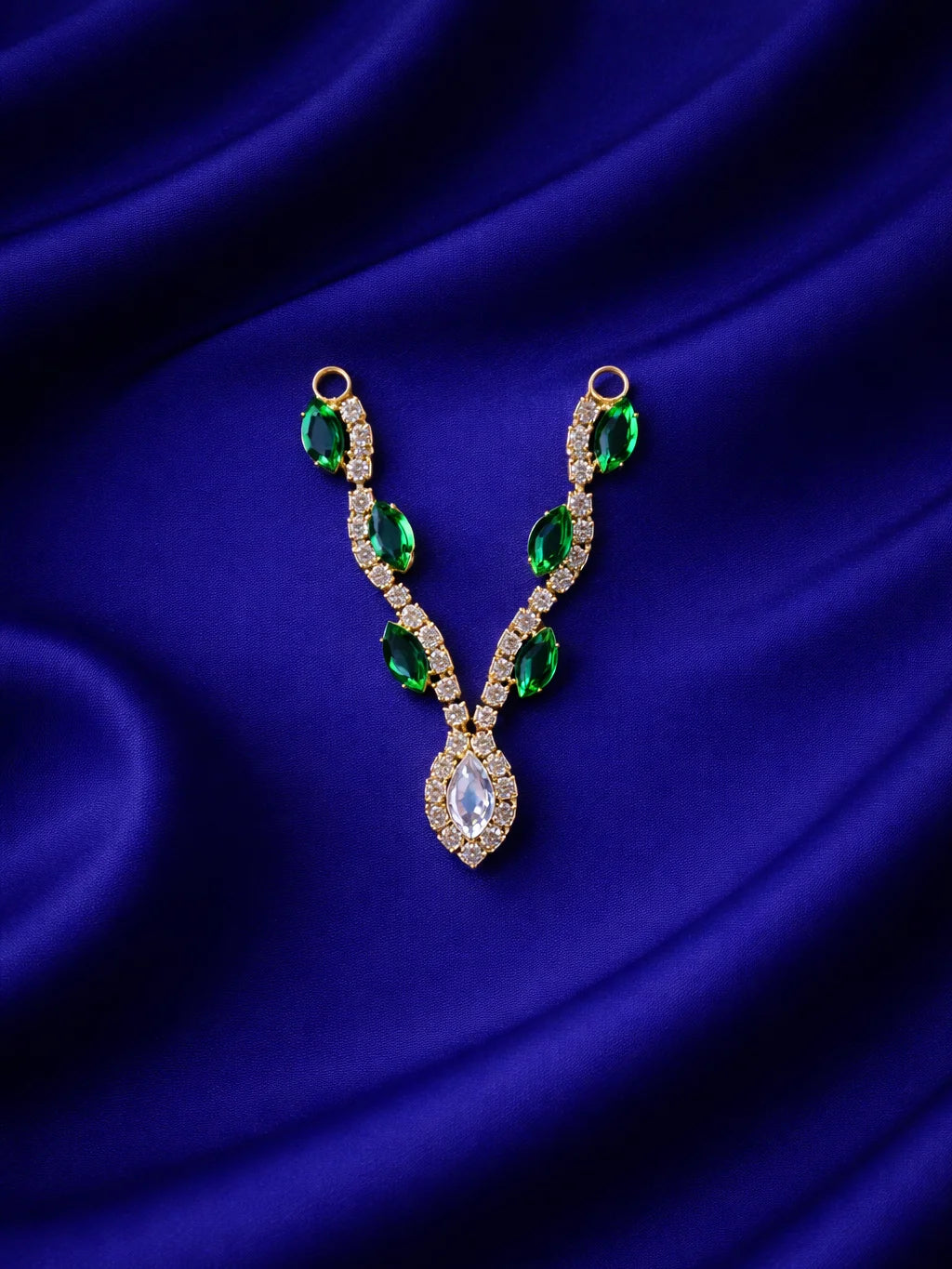 Green designer Laddu Gopal jewellery for royal festive shringar
