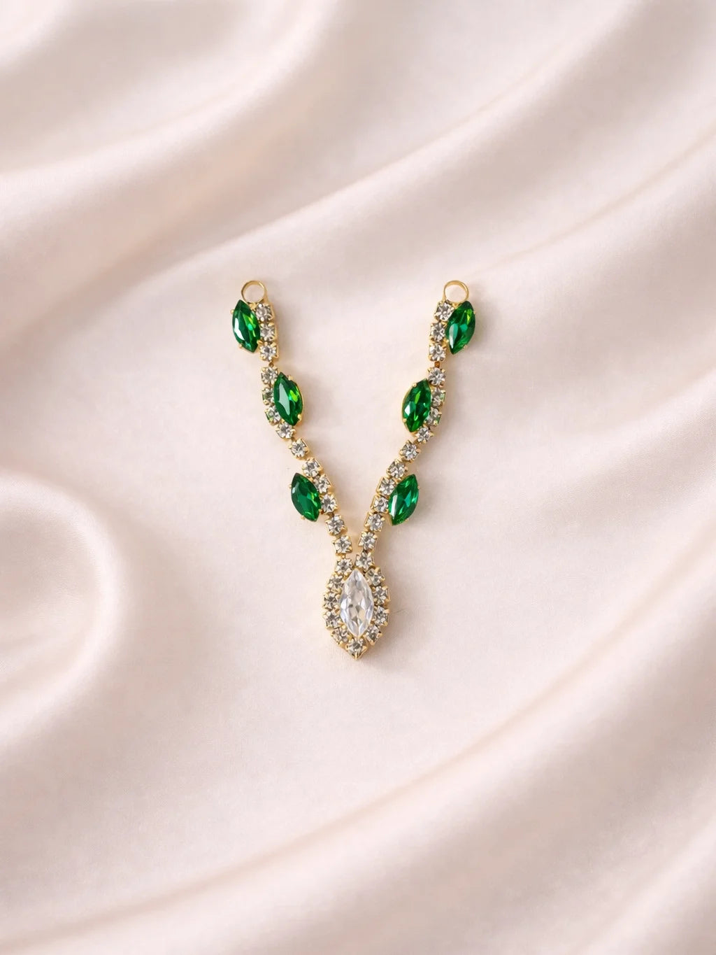 Green designer Laddu Gopal jewellery for royal festive shringar