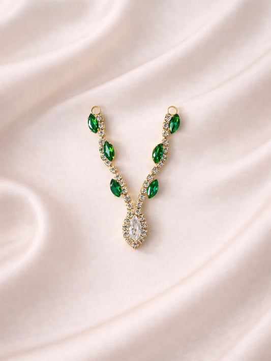 Green designer Laddu Gopal jewellery for royal festive shringar