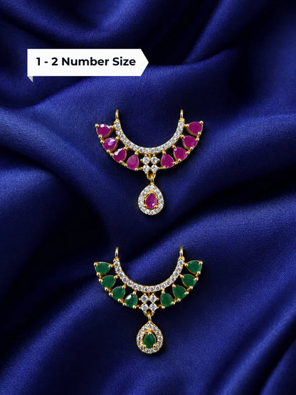 Gulnaar AD Choker for Laddu Gopal with sparkling American diamond stones and floral-inspired design