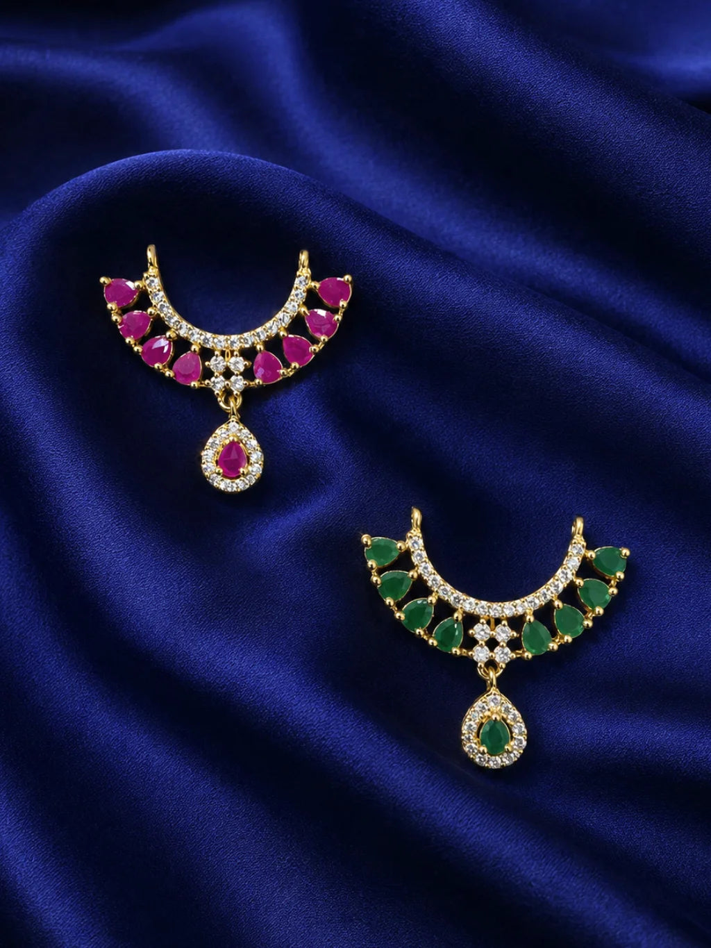 Gulnaar AD Choker for Laddu Gopal with sparkling American diamond stones and floral-inspired design