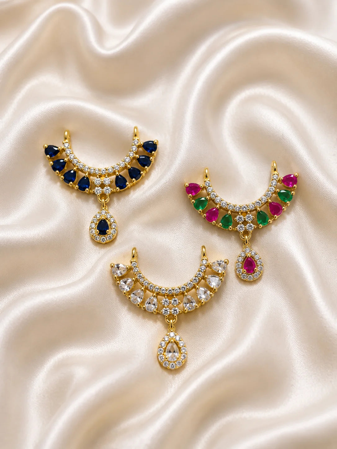 Gulnaar AD Choker for Laddu Gopal with sparkling American diamond stones and floral-inspired design