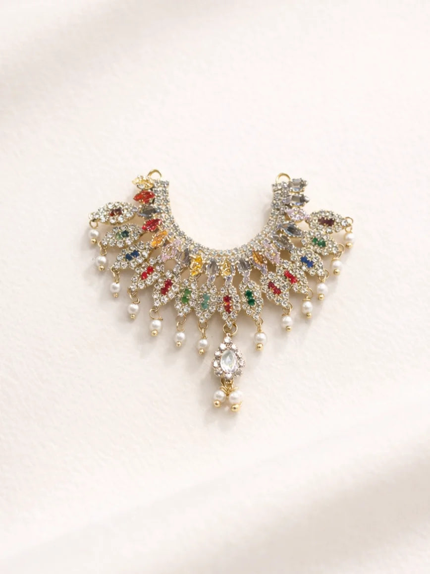 Handcrafted AD stone Laddu Gopal jewellery for royal festive shringar