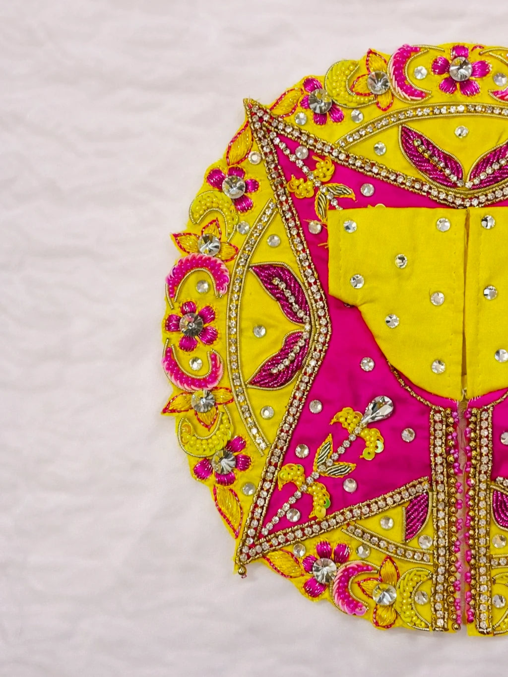 Handcrafted Laddu Gopal designer poshak for royal and divine shringar