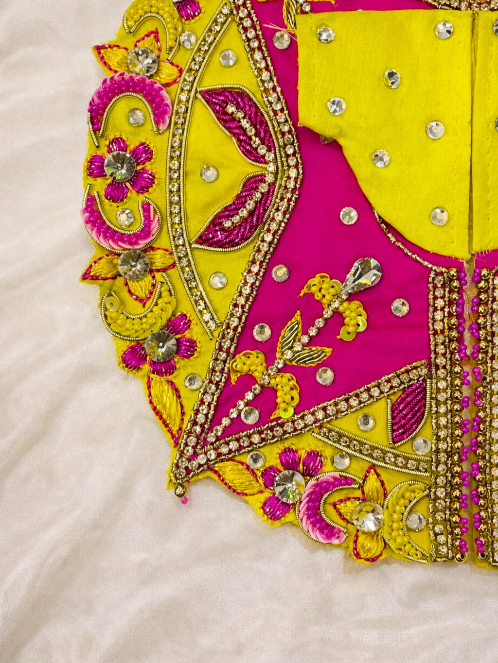 Handcrafted Laddu Gopal designer poshak for royal and divine shringar