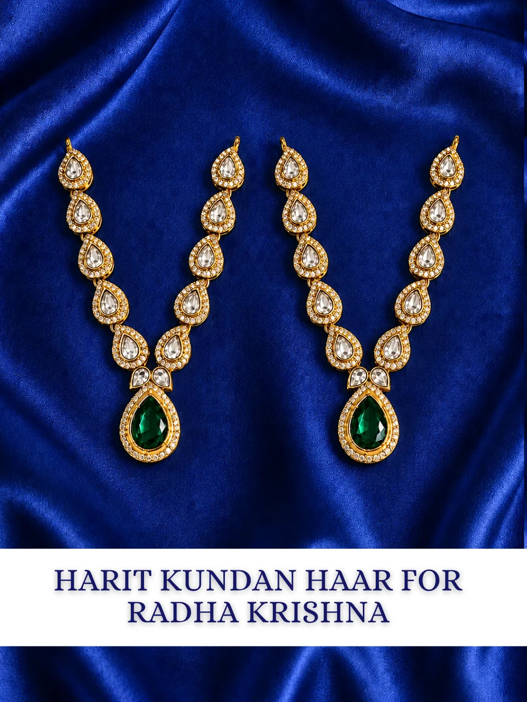Harit Kundan Haar for Radha Krishna