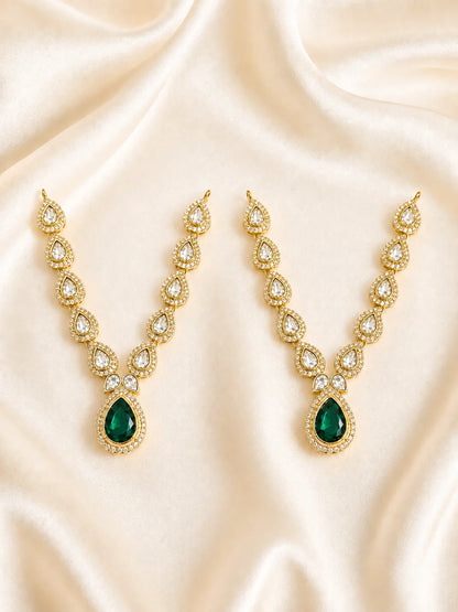 Harit Kundan Haar for Radha Krishna