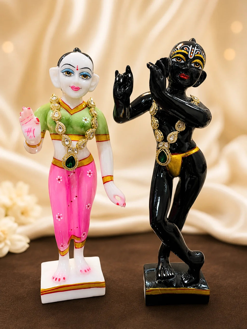 Harit Kundan Haar for Radha Krishna