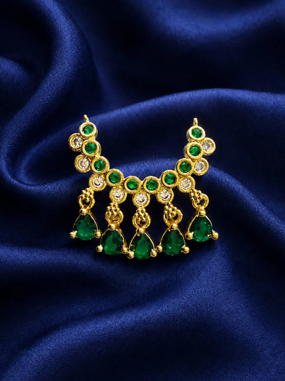Harit Ratna AD Choker for Laddu Gopal with emerald-inspired detailing and sparkling American diamond stones