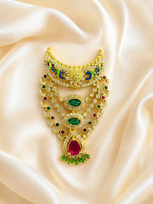 Harit Ratna AD Necklace for Deity