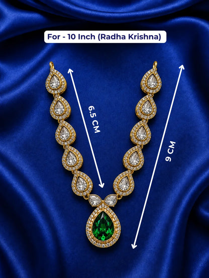 Harit Kundan Haar for Radha Krishna