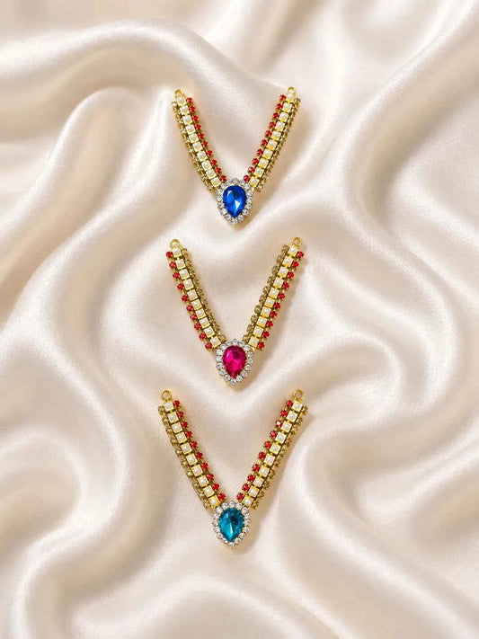 Indraneel Pearl AD Necklace for Deity (Set of 3)