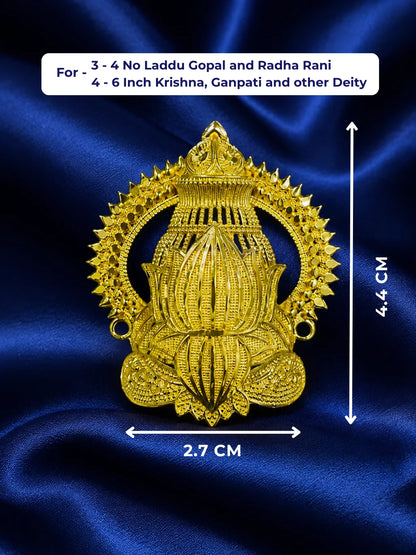 Kamal Kanti Gold Plated Mukut for Deity