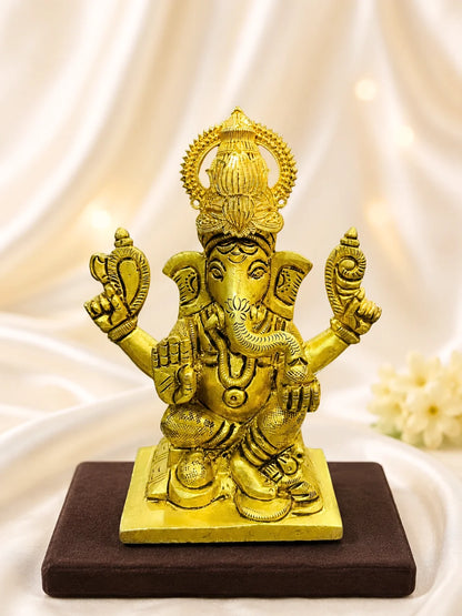 Kamal Kanti Gold Plated Mukut for Deity