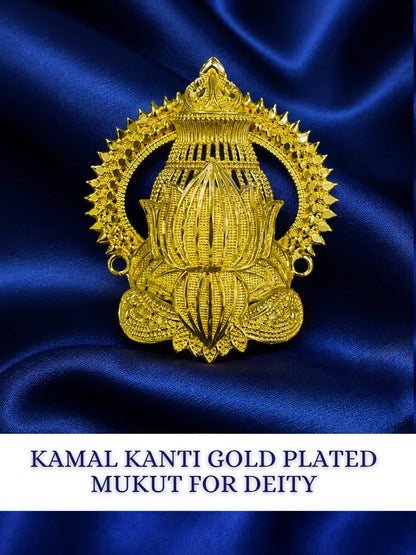 Kamal Kanti Gold Plated Mukut for Deity