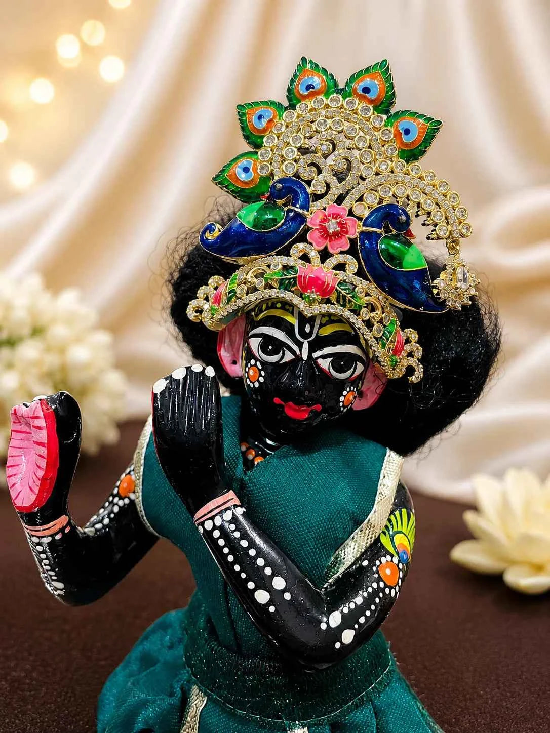Kamalkari Twin Peacock Mukut for Deity
