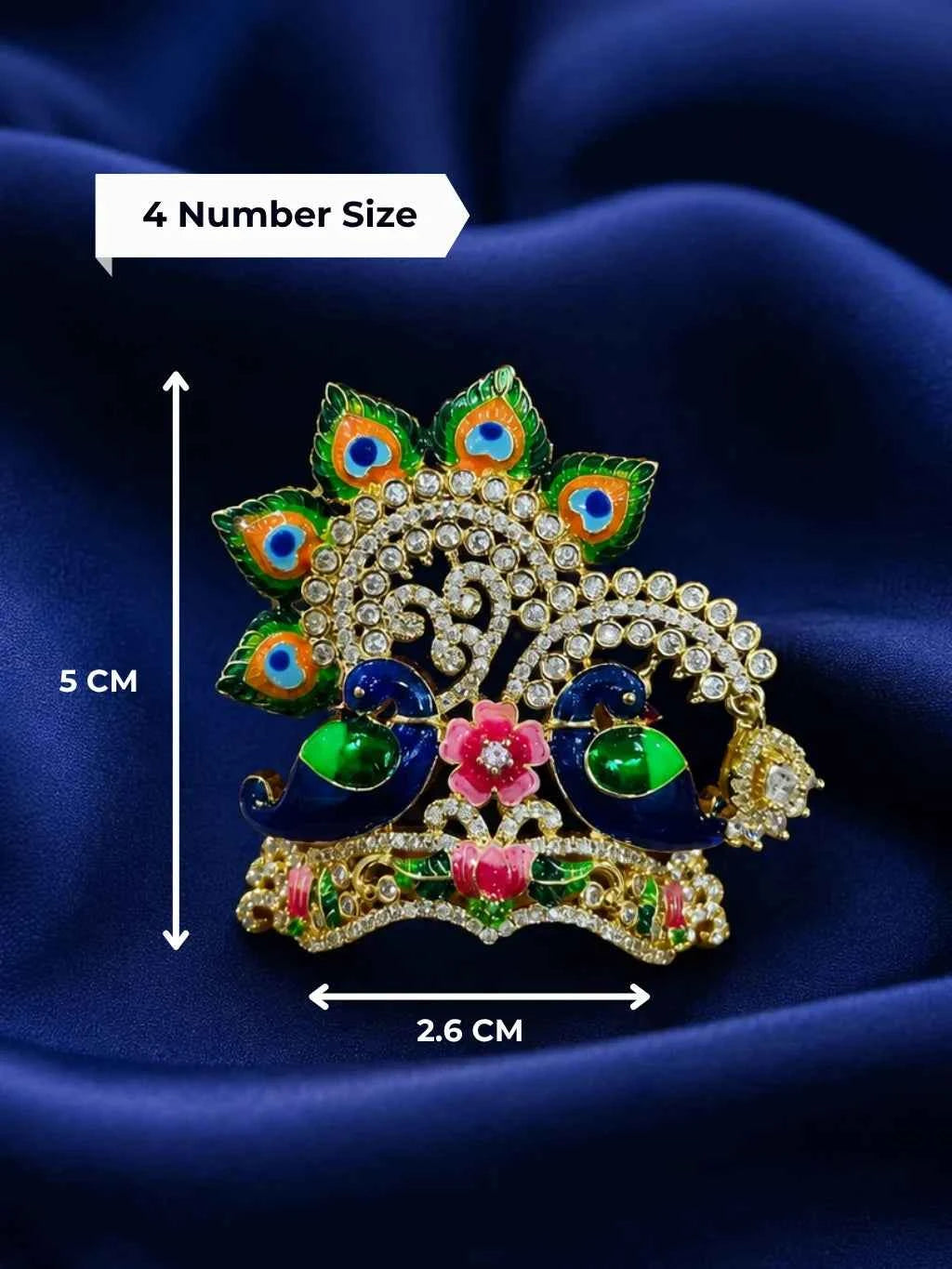 Kamalkari Twin Peacock Mukut for Deity