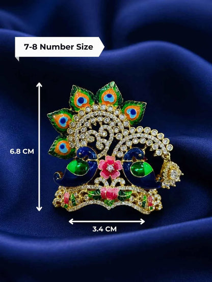 Kamalkari Twin Peacock Mukut for Deity