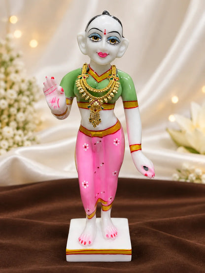Kanak Jhumar Gold Plated Haar for Deity featuring elegant jhumar-inspired detailing and a rich golden finish. Ideal for Laddu Gopal and festive shringar.
